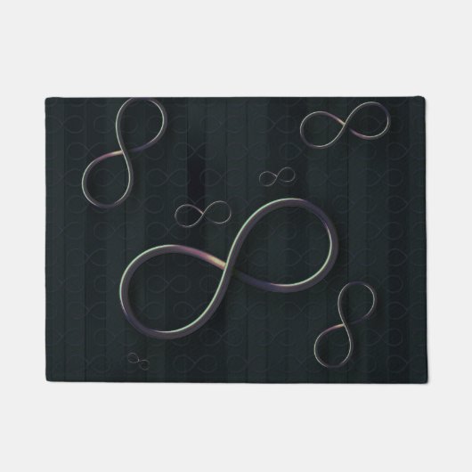 分散無限記号|のギーク ドアマット (正面)