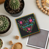 分散親切かわいらしフローラハートトレンディー マグネット