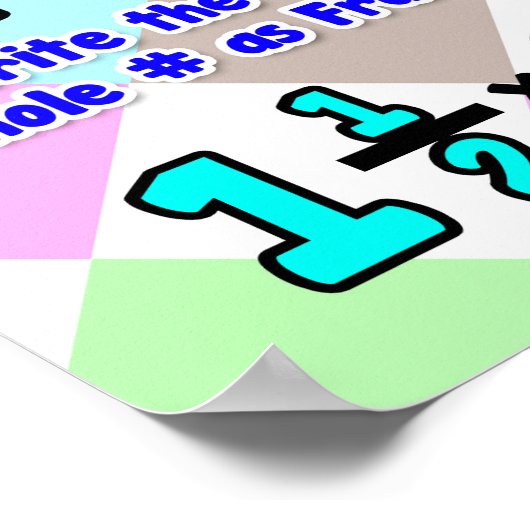 分数の乗算{Math Poster} ポスター (角)