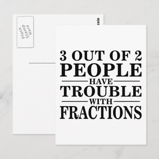 分数の問題 ポストカード (正面/裏面)
