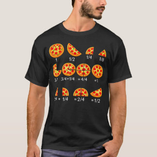 分数の数学 ピザ バックトゥスクール 先生 Tシャツ