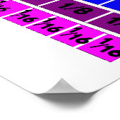 分数の線の虹の色 ポスター (角)