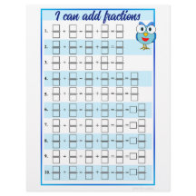 分数の追加と減算のテンプレート