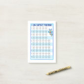 分数を追加できる – 青いポストイットノート ポストイット (デスク上)