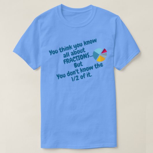 分数ファクト数学t tシャツ (デザイン正面)