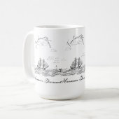 分数波 コーヒーマグカップ (正面左)