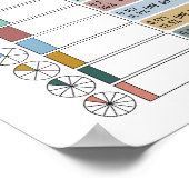 分数、小数、パーセンテージ子供の教育 ポスター (角)