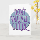 分析するな、回復を活用せよ 記念日 カード (黄色い花)