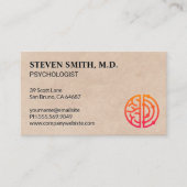 分析とクリエイティブの心 | 心理学 名刺 (正面)