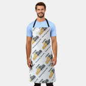 分析の技術をチェスにする エプロン (着用した状態)