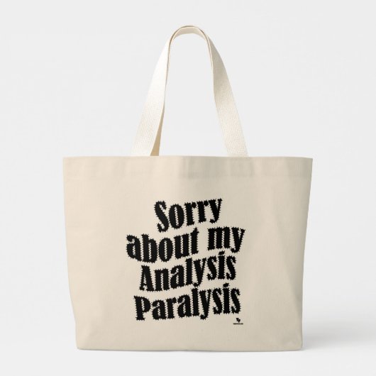 分析マヒのゲームのモットーについてごめんなさい ラージトートバッグ (裏面)