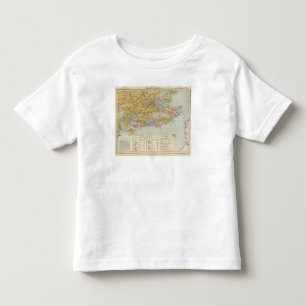 分水界の地図イギリス、ウェールズ6 トドラーTシャツ