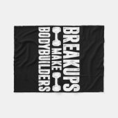 分版ボディビルダーを作成フィットネストレーニング フリースブランケット (正面(横))