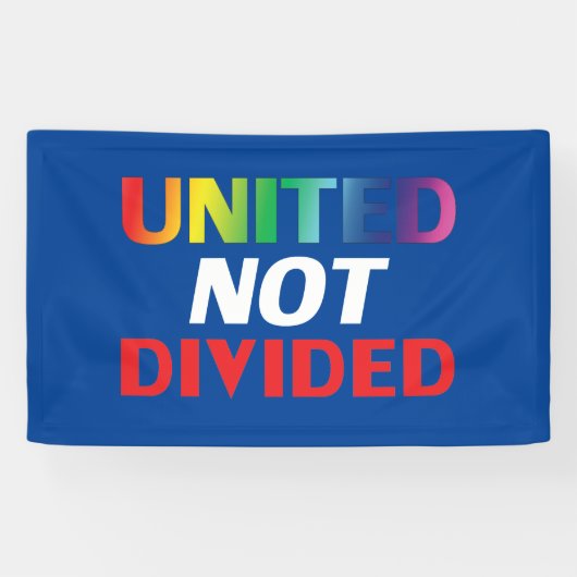 分統一された割なし – 赤、白、青、lgbtq 横断幕 (横)