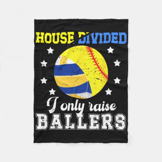 分裂した家は私だけLlers Softll Volleyll Dを育てます フリースブランケット (正面)