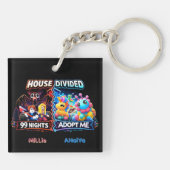 分裂した家 99 Nights vs Adopt Me ネオンホラー キーホルダー (裏面)