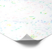 分裂の光 虹色の抽象的な水彩画アート ポスター (角)