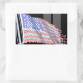 分解された旗のステッカー 長方形シール (バッグ)