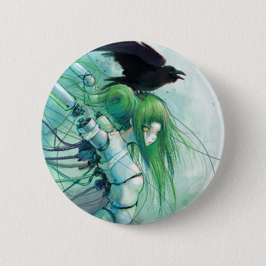 分解された破損ボタン 缶バッジ (正面)