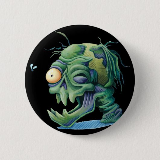 分解のスカルボタン 缶バッジ (正面)