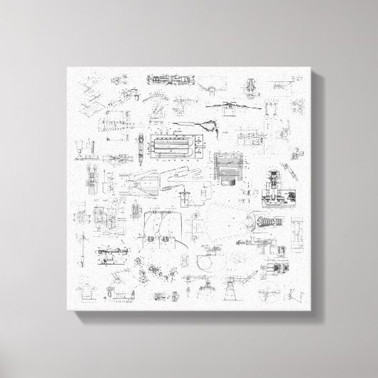 分解図特許図の拡大キャンバス キャンバスプリント (正面)