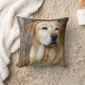 分野のイエロー・ラブラドール・レトリーバー クッション (ブランケット)