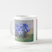 分野のファインアートの絵画の青い野生の花 コーヒーマグカップ (正面左)