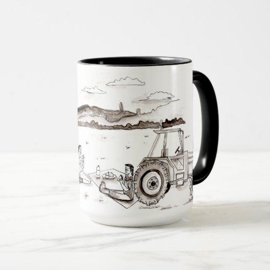 分野のマグの農業の夕食 マグカップ (正面右)