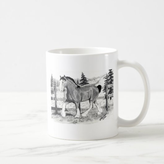 分野のマグのClyesdale コーヒーマグカップ (右)