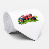 分野のヴィンテージの赤いトラクター ネクタイ (ロール)