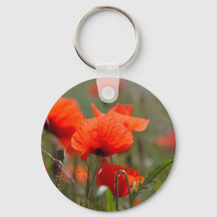 分野の共通のケシの花 キーホルダー