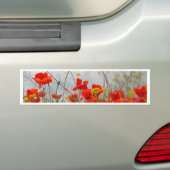 分野の共通のケシの花 バンパーステッカー (車上)