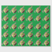 分野の緑の黄色いソフトボールのコーチ ラッピングペーパー (フラット)