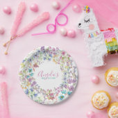 分野の花のブライダルシャワーの紙皿 ペーパープレート (パーティー)