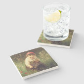 分野の若い女の子 ストーンコースター (横)