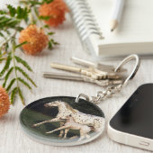 分野のAppaloosaのロバそして子馬 キーホルダー (正面右)