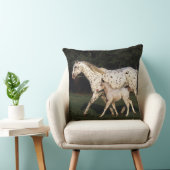 分野のAppaloosaのロバそして子馬 クッション (椅子)