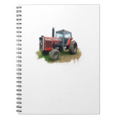 分野のMasseyファーガソンの赤いトラクター ノートブック (正面)