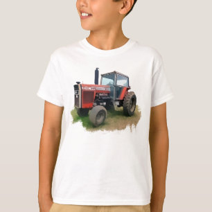 分野のMasseyファーガソンの赤いトラクター Tシャツ