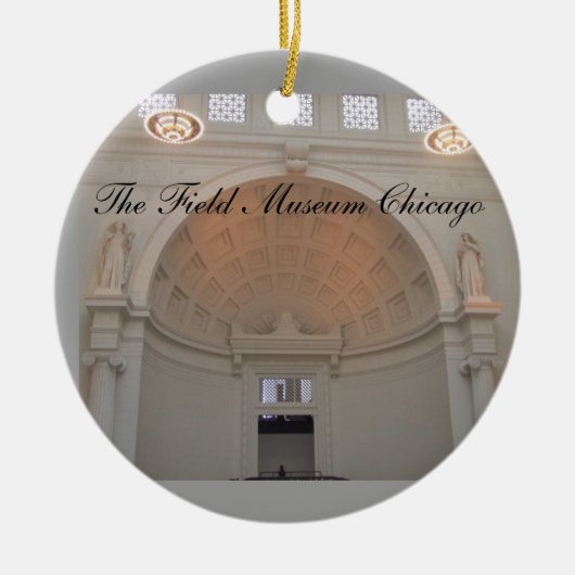 分野博物館のシカゴのクリスマスのオーナメント セラミックオーナメント (正面)