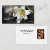 分野-祈りの言葉カードのユリ 名刺 (正面/裏面)