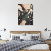 分隊のリーダーが遅延設定を指す キャンバスプリント (インサイチュ (寝室))