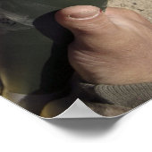 分隊のリーダーが遅延設定を指す ポスター (角)