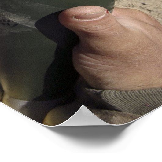 分隊のリーダーが遅延設定を指す ポスター (角)