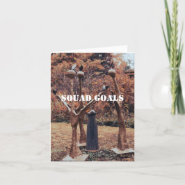 分隊ゴール別人または家族のグリーティングカード サンキューカード