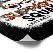 分隊メッシーブンバタフライオレンジリボン白血病 ポスター (角)