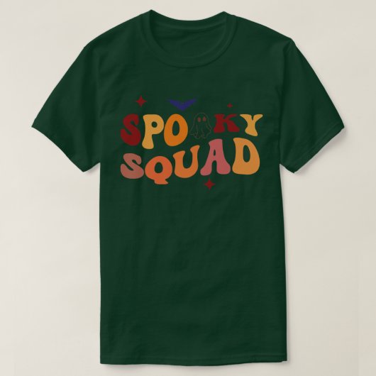 分隊不気味レトログルーヴィー従兄弟クルーフローラ幽霊 Tシャツ (デザイン正面)