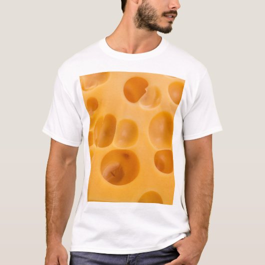 分離されたチーズのピース、素敵なデザイン Tシャツ (正面)