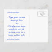 分離した進行中のカスタム 案内ポストカード (裏面)