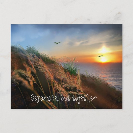 分離するが一緒に(covid 19勇気付けられる) ポストカード (正面)